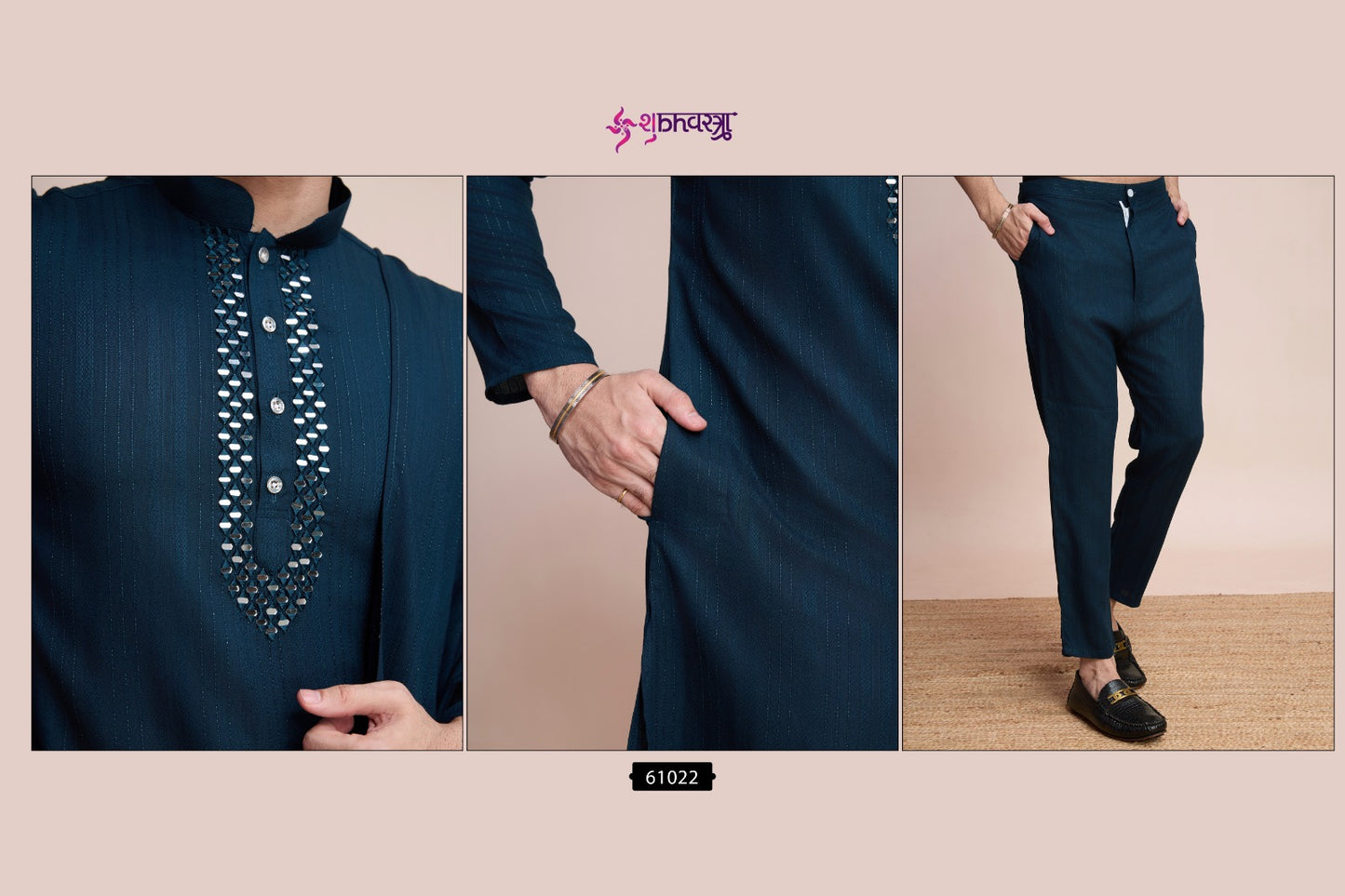61022 Modern Ethnics Shubhvastra With Dupatta Mens Kurta Pyjama