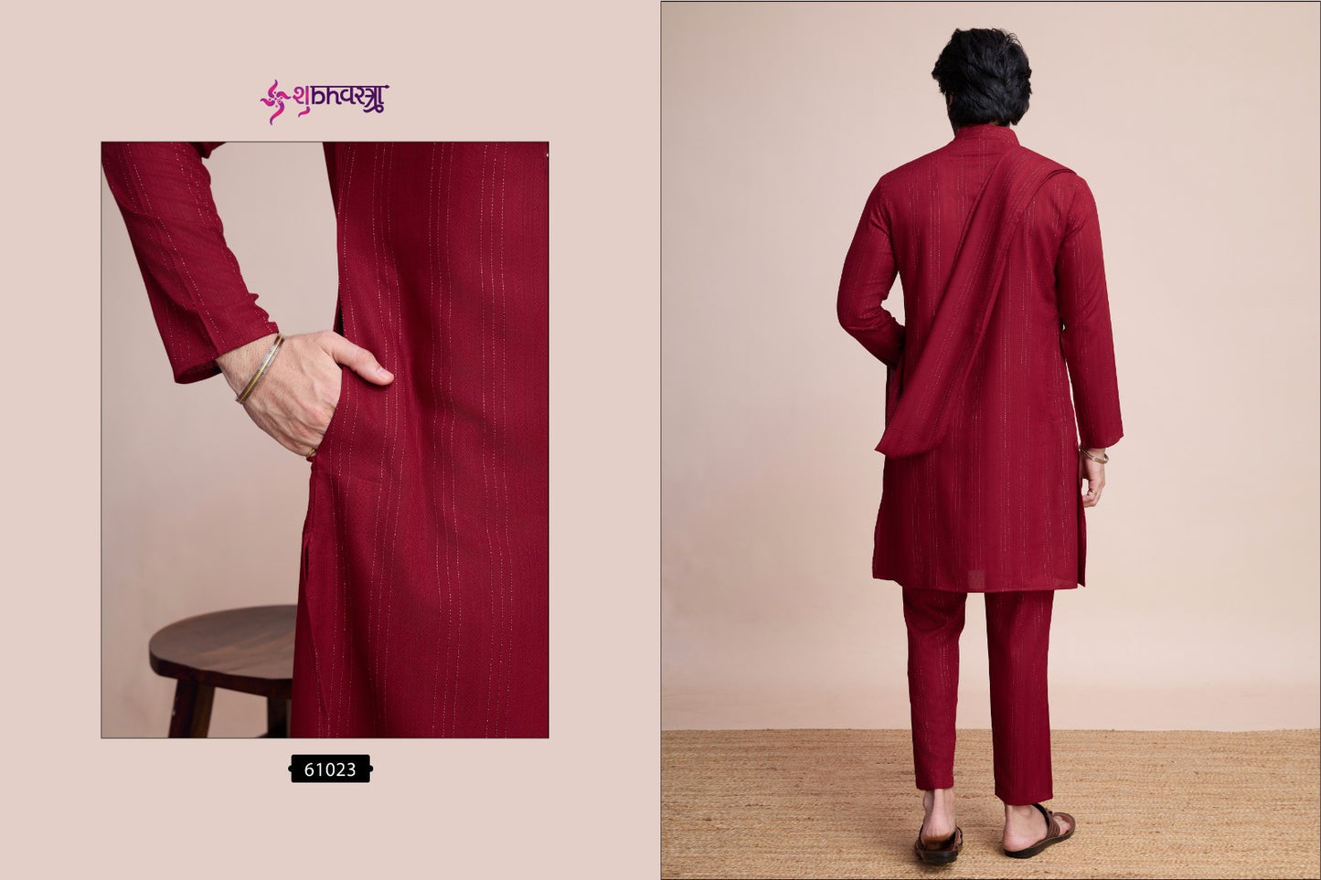 61023 Modern Ethnics Shubhvastra With Dupatta Mens Kurta Pyjama