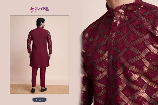 61034 Mens Tradition Shubhvastra Silk Mens Kurta