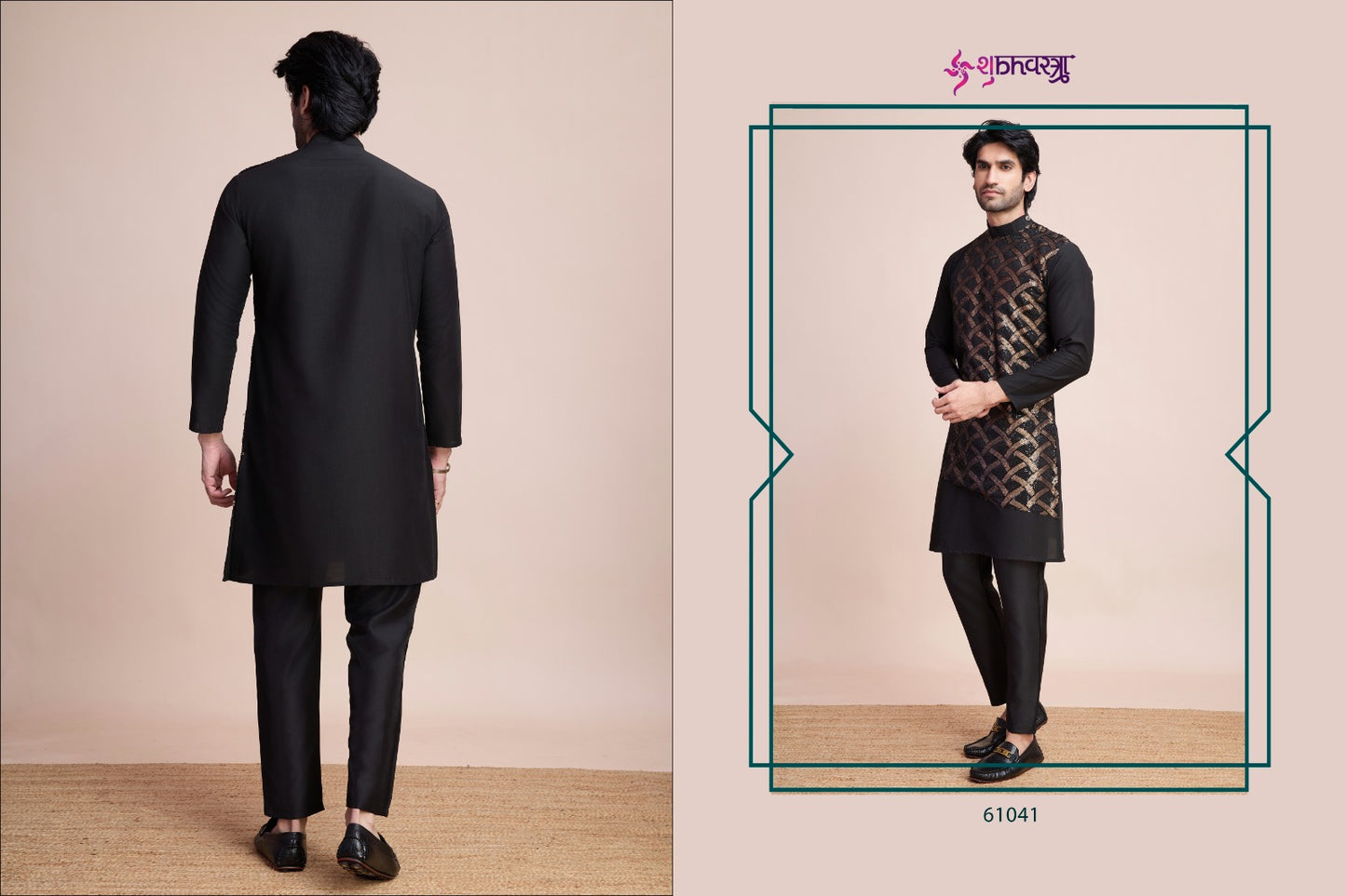 61041 Menswear Vibes Shubhvastra Silk Mens Kurta