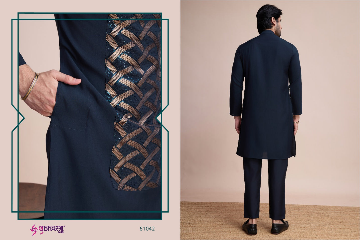 61042 Menswear Vibes Shubhvastra Silk Mens Kurta