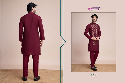61043 Menswear Vibes Shubhvastra Silk Mens Kurta