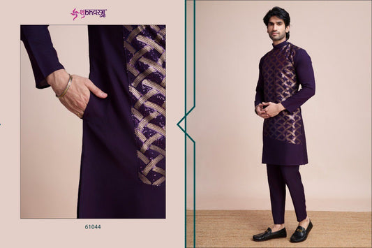 61044 Menswear Vibes Shubhvastra Silk Mens Kurta