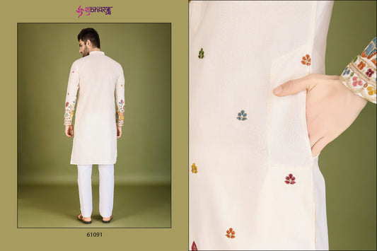 61091 Vastra Vogue Shubhvastra Thread Mens Kurta