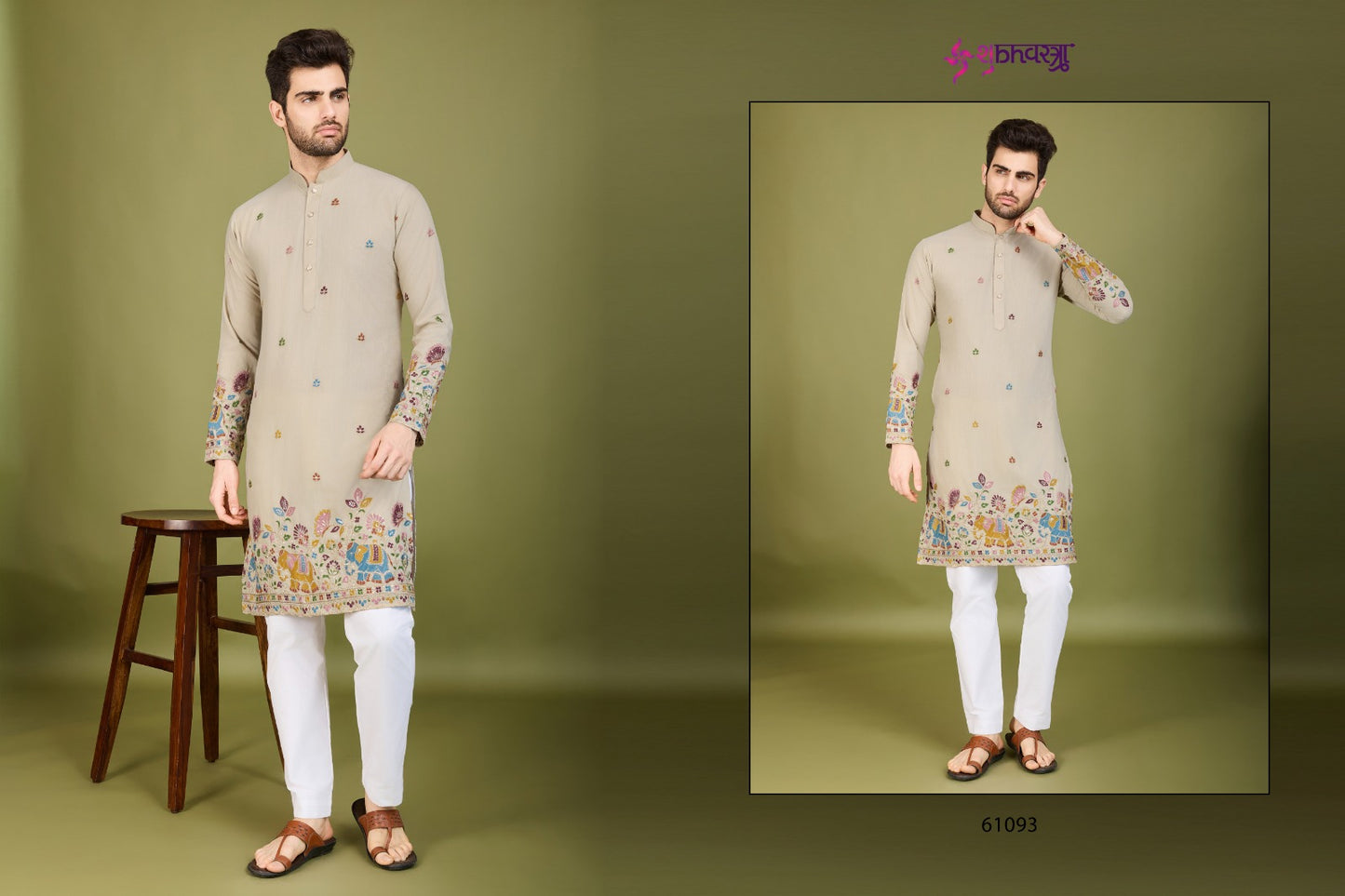 61093 Vastra Vogue Shubhvastra Thread Mens Kurta