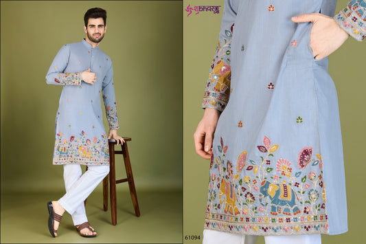 61094 Vastra Vogue Shubhvastra Thread Mens Kurta