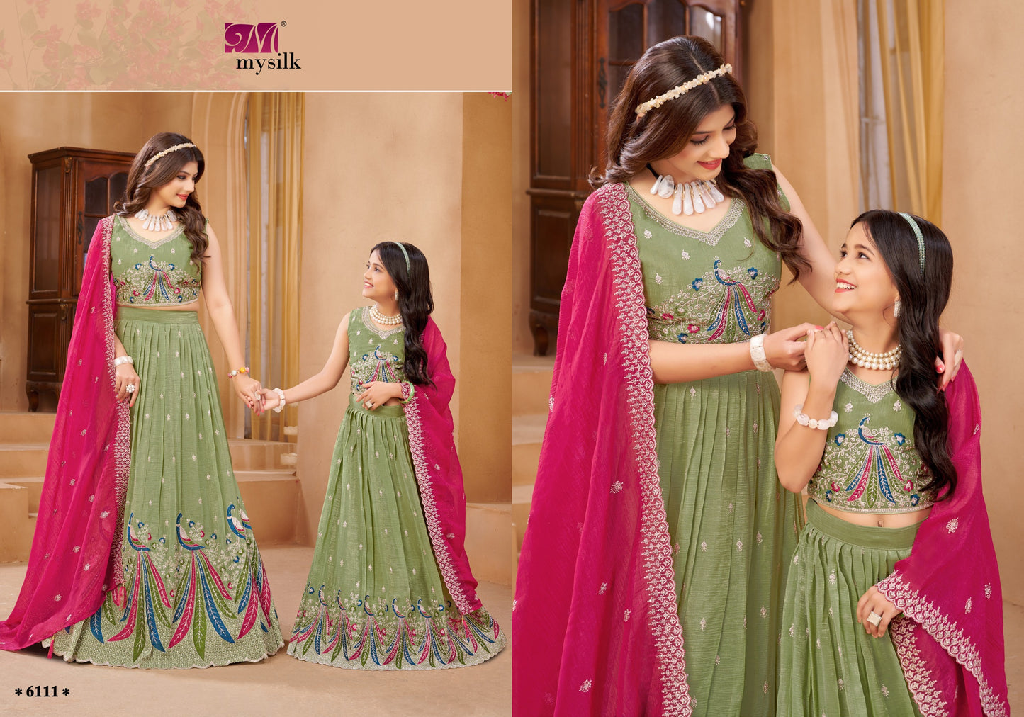 6111 Manjula Mysilk Crunchy Readymade Lehenga Choli
