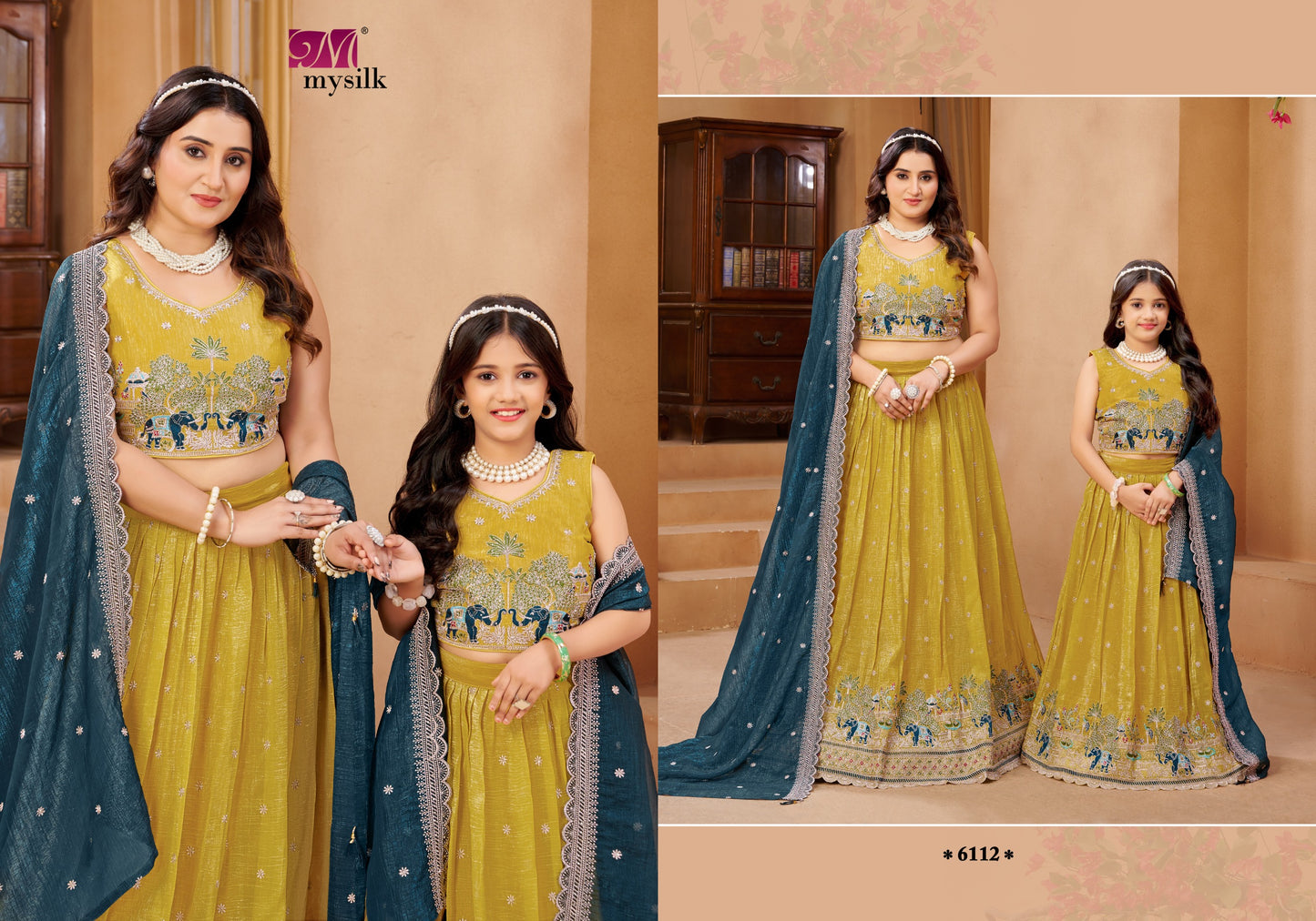 6112 Manjula Mysilk Crunchy Readymade Lehenga Choli