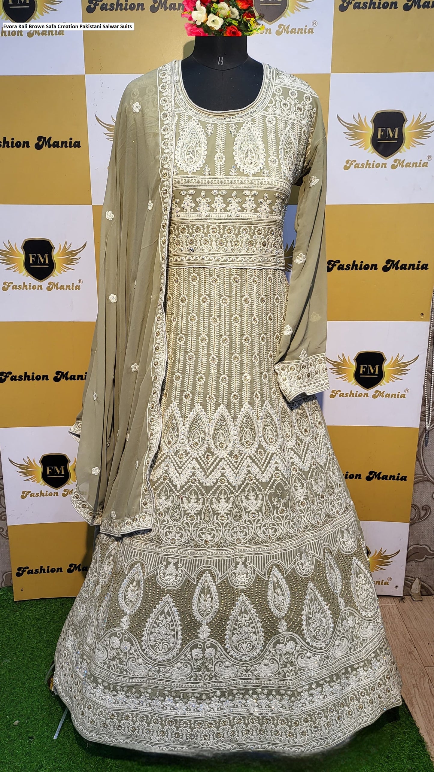 Evora Kali Brown Safa Creation Pakistani Salwar Suits