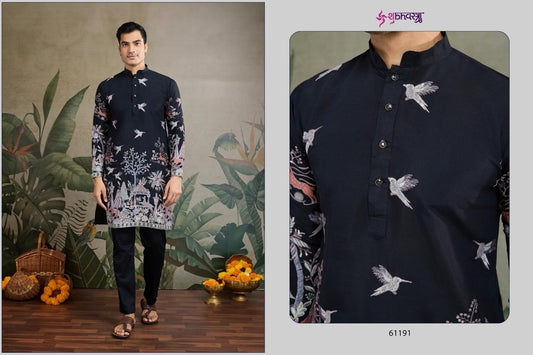 61191 The Desi Edit Shubhvastra Viscose Silk Mens Kurta