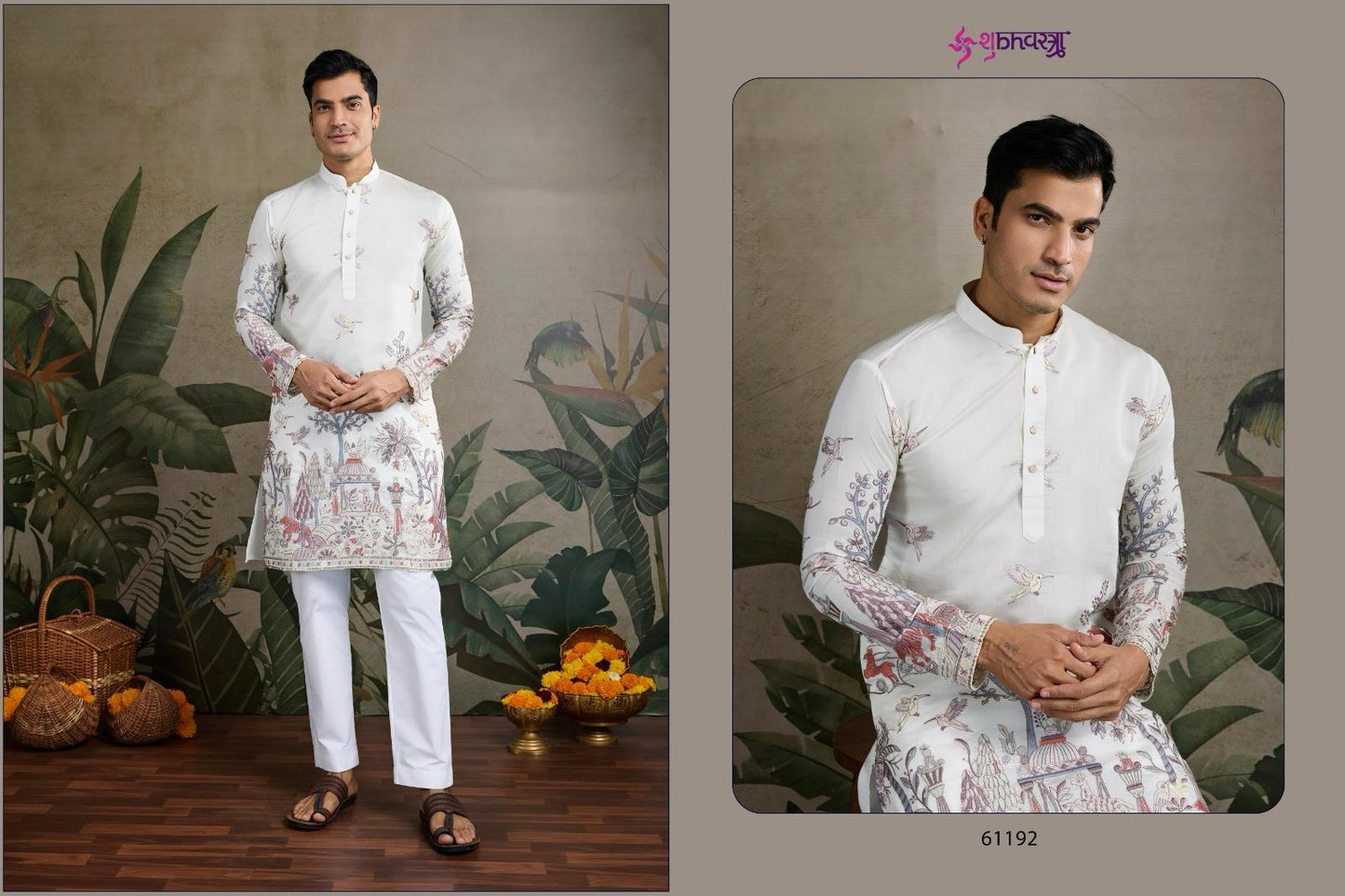 61192 The Desi Edit Shubhvastra Viscose Silk Mens Kurta
