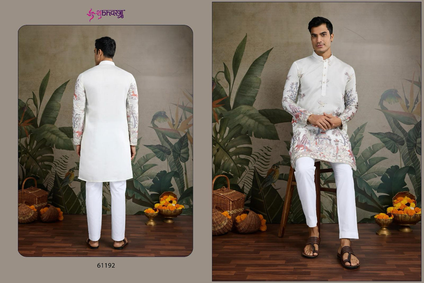 61192 The Desi Edit Shubhvastra Viscose Silk Mens Kurta
