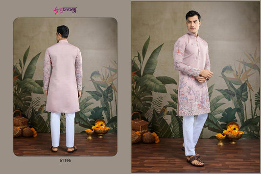 61196 The Desi Edit Shubhvastra Viscose Silk Mens Kurta