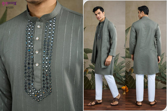 61223 Zari And Weaves Vol 2 Shubhvastra With Dupatta Mens Kurta