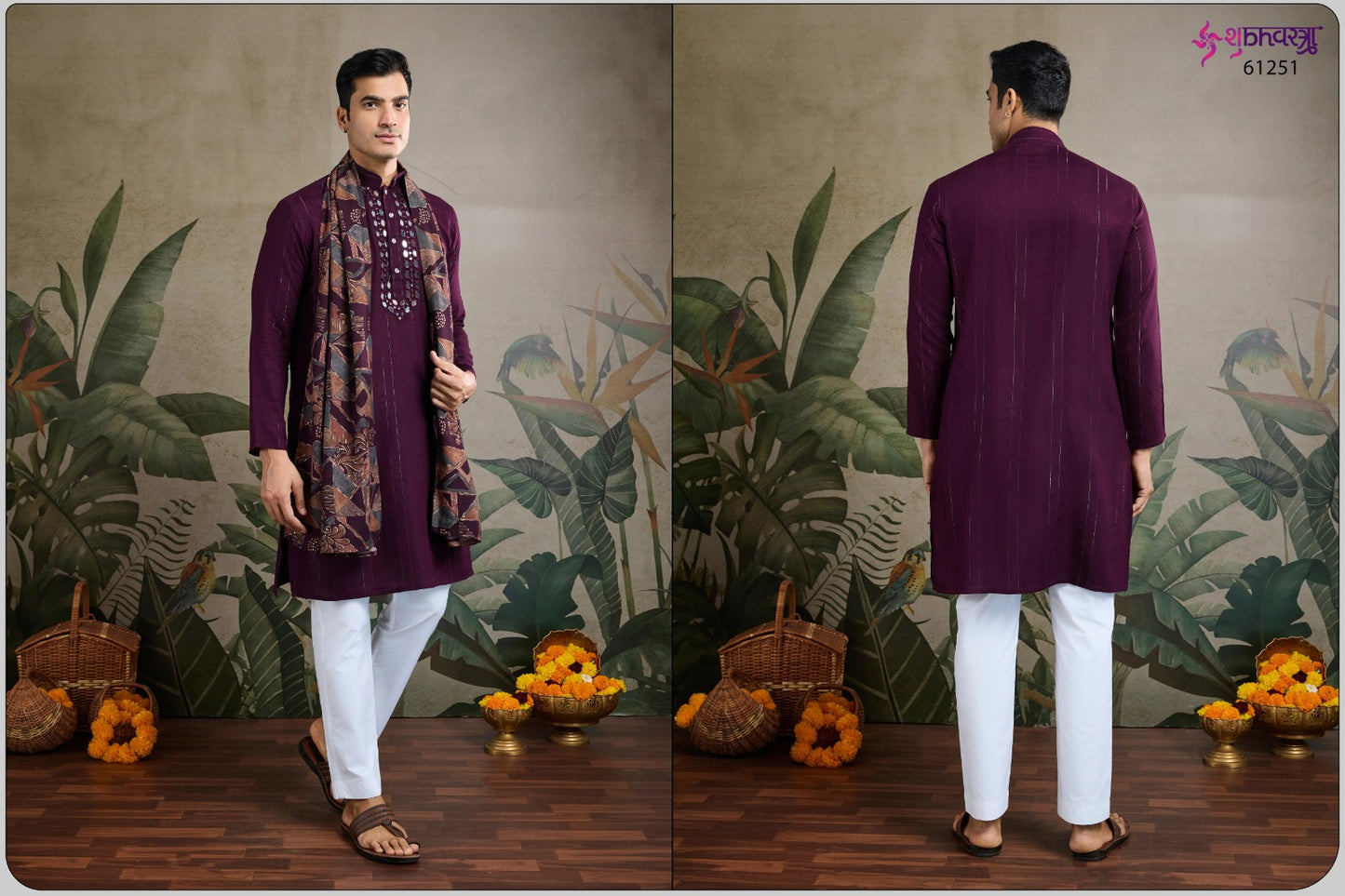 61251 Zari And Weaves Vol 3 Shubhvastra Viscose Rayon Mens Kurta Pyjama
