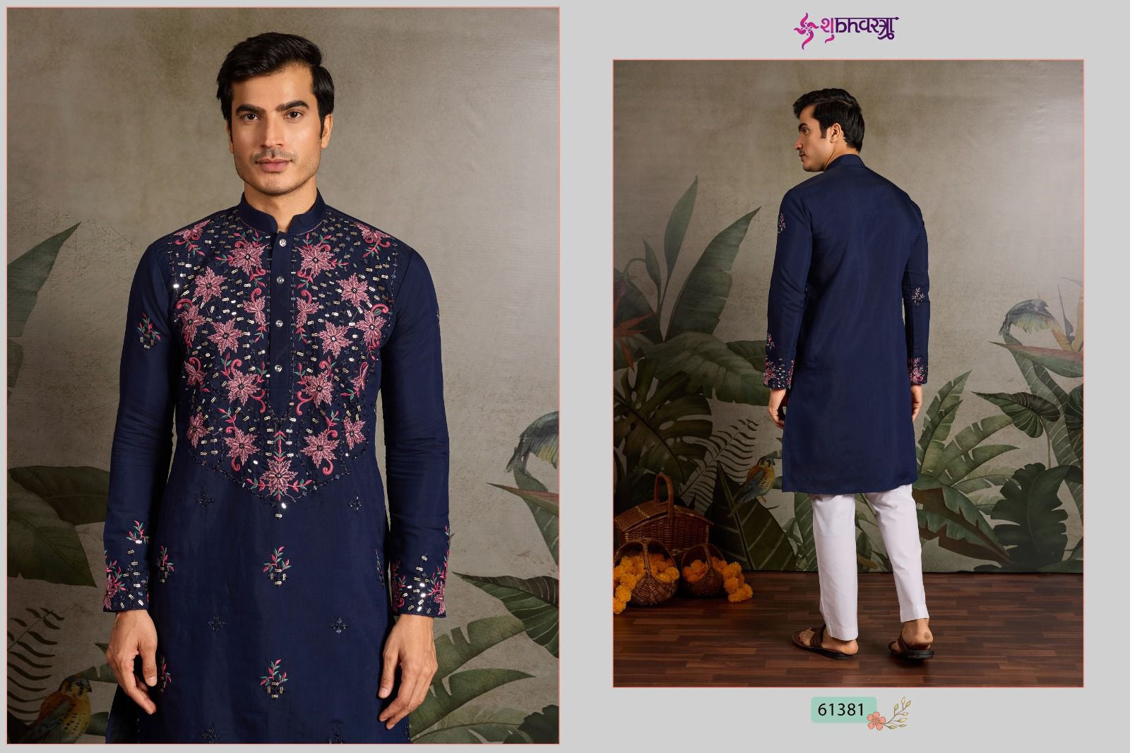 61381 Vivaah Viraasat Vol 2 Shubhvastra Viscose Silk Mens Kurta