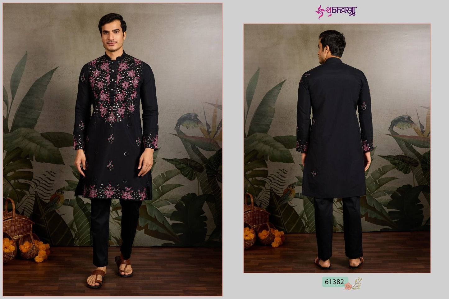 61382 Vivaah Viraasat Vol 2 Shubhvastra Viscose Silk Mens Kurta