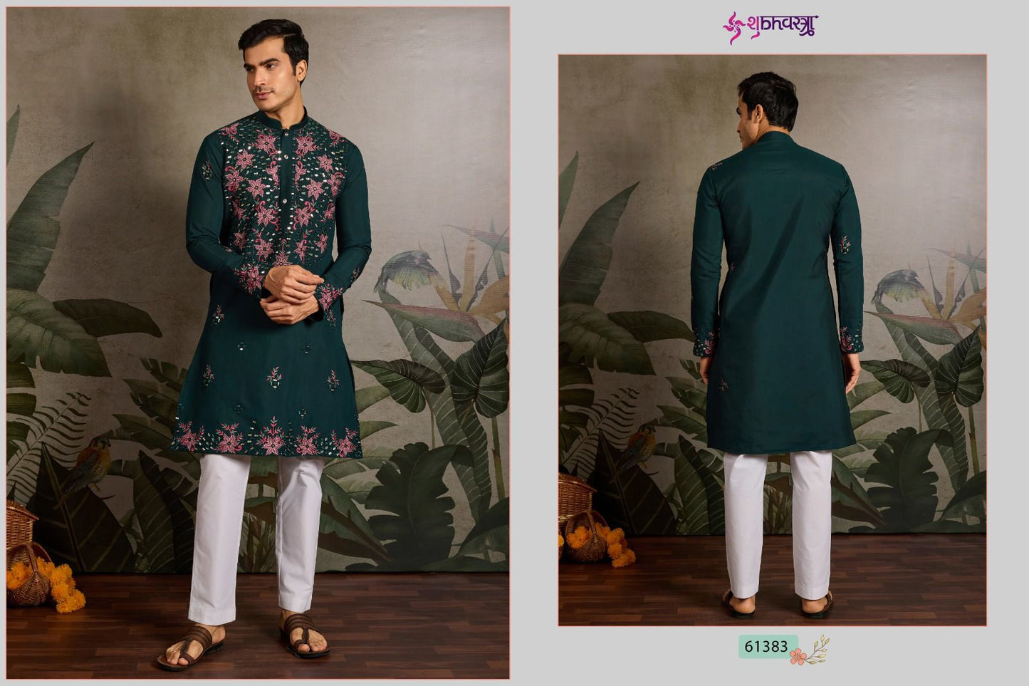 61383 Vivaah Viraasat Vol 2 Shubhvastra Viscose Silk Mens Kurta