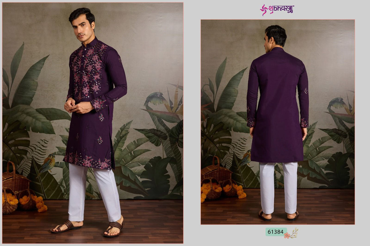 61384 Vivaah Viraasat Vol 2 Shubhvastra Viscose Silk Mens Kurta