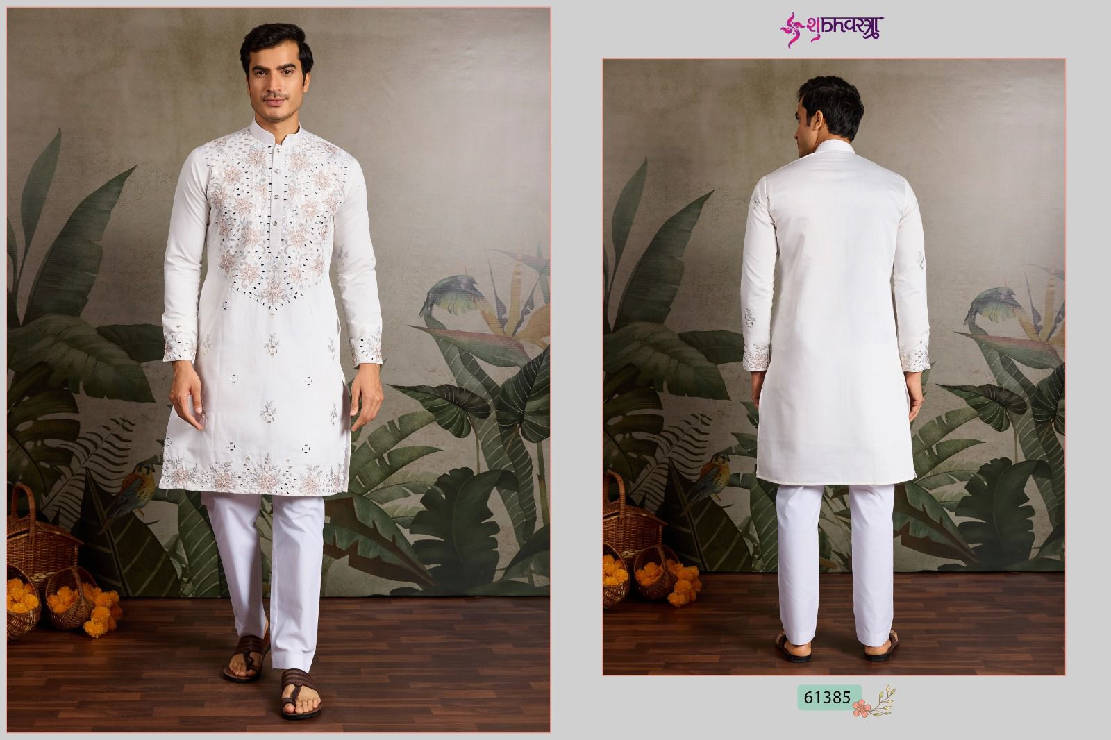 61385 Vivaah Viraasat Vol 2 Shubhvastra Viscose Silk Mens Kurta