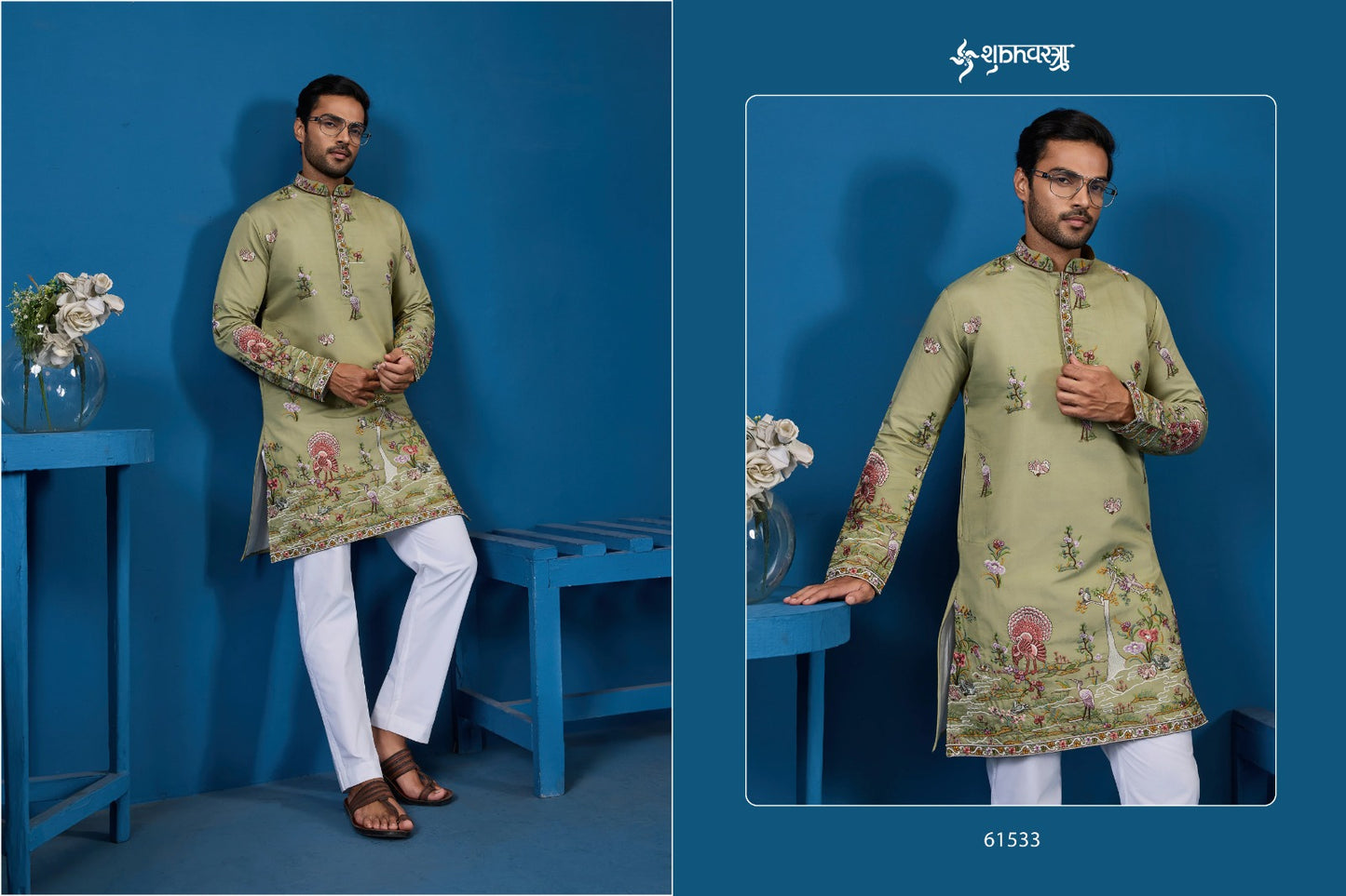61533 Vantara Vogue Shubhvastra Viscose Silk Mens Kurta