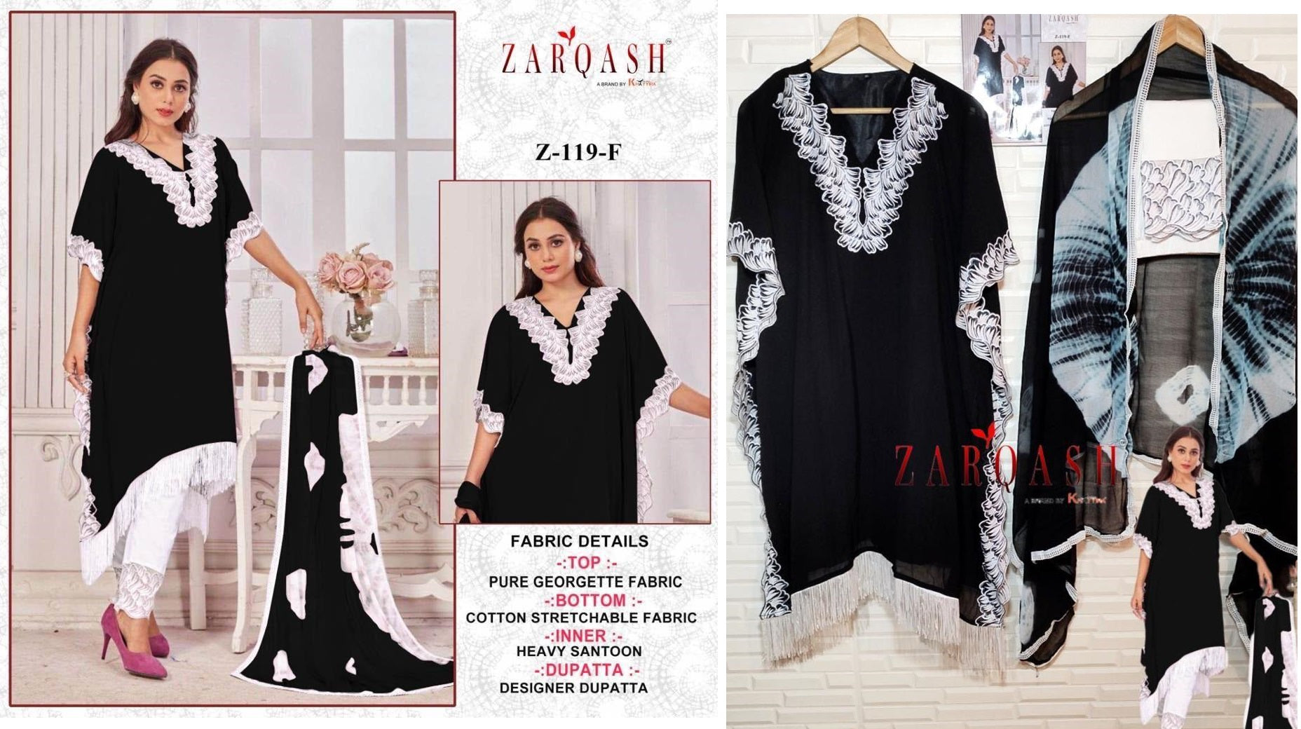 Z-119F Zarqash Pakistani Readymade Suits