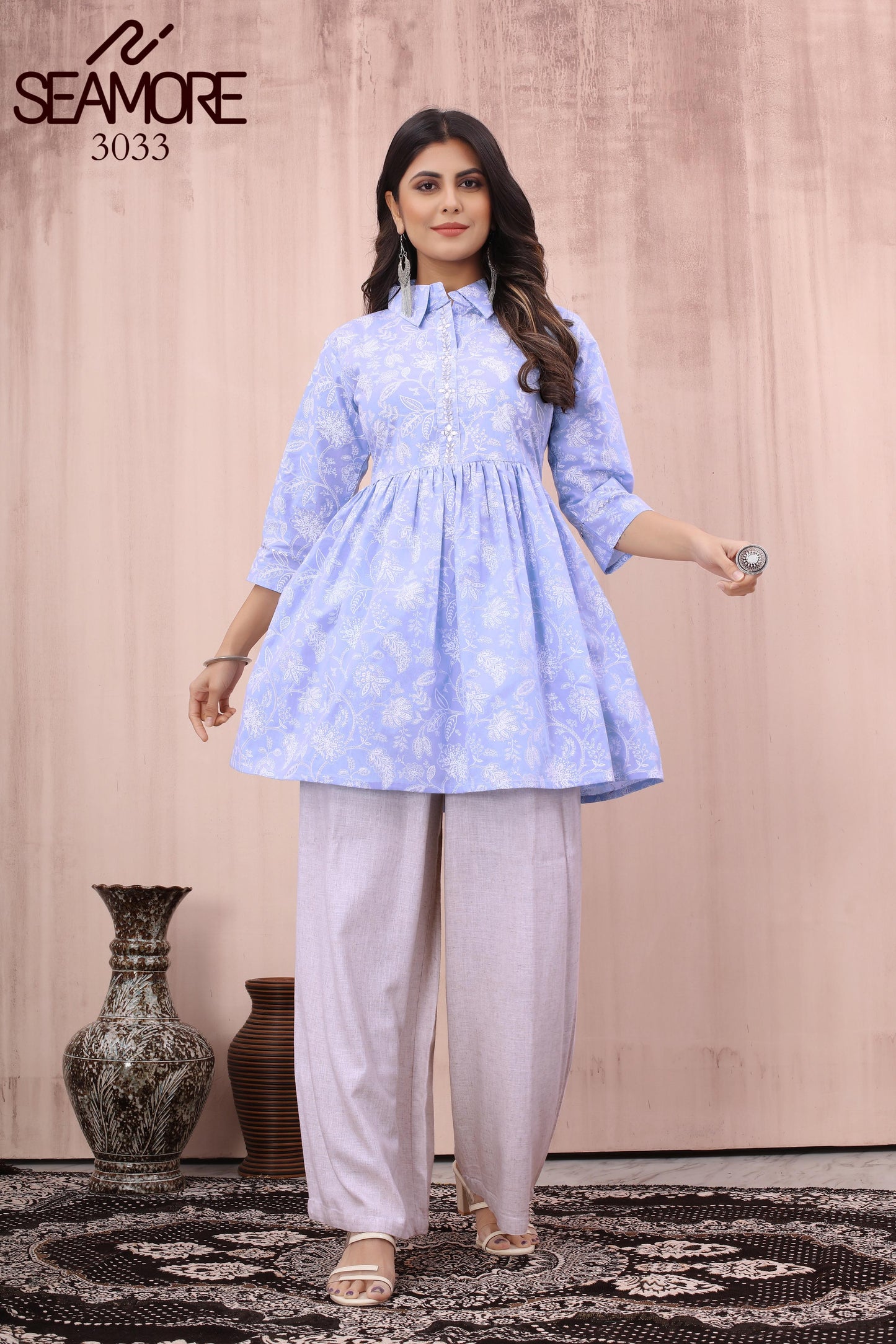 3033 Sky Seamore Women Top
