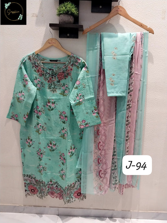 Jazmin Vol 99 Sky Blue Sapphire Pakistani Readymade Suits