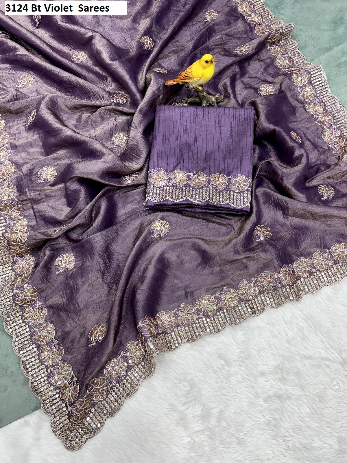 3124Violet Bt Sarees