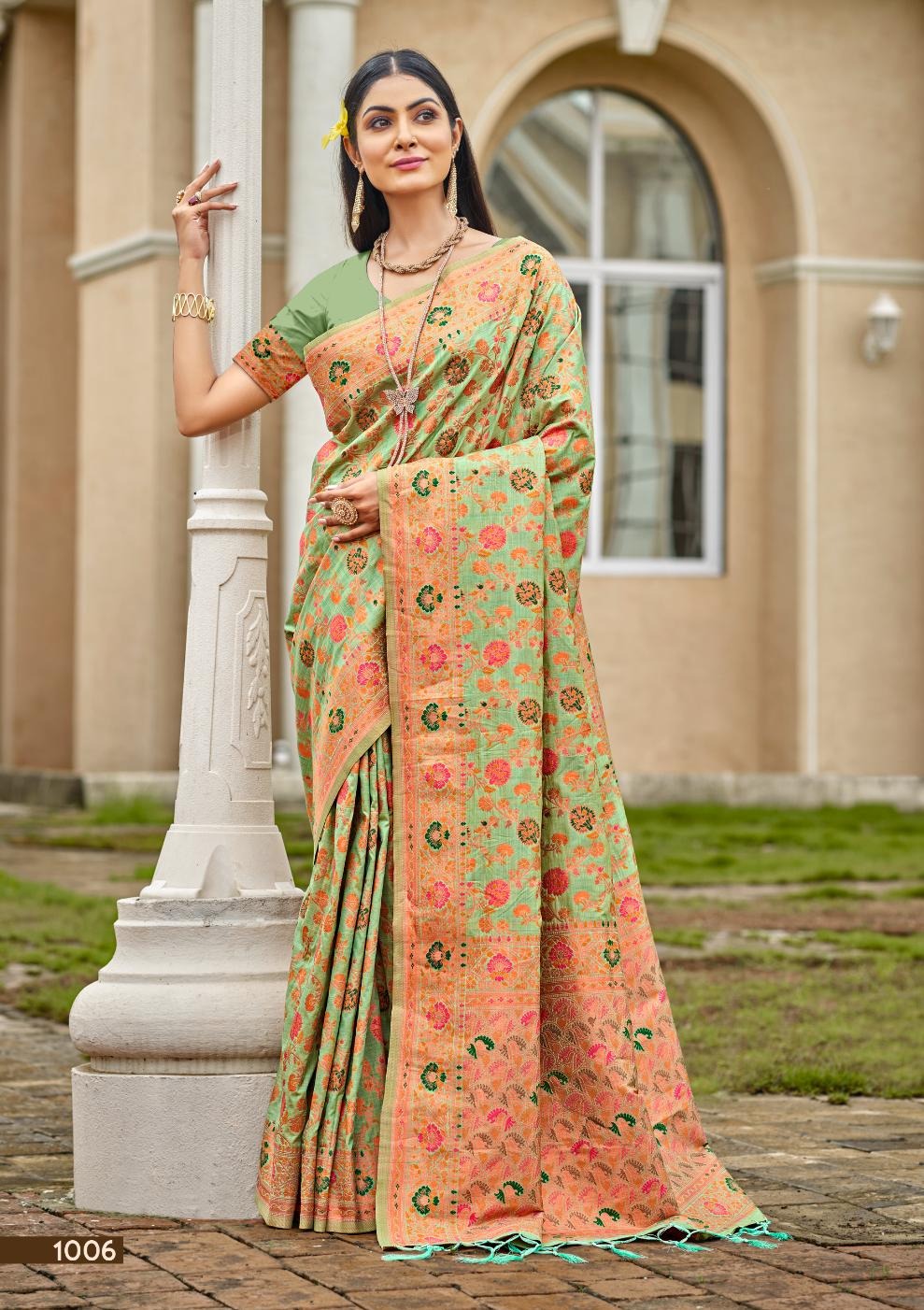 1006 Crystal Silk Bunawat Sarees
