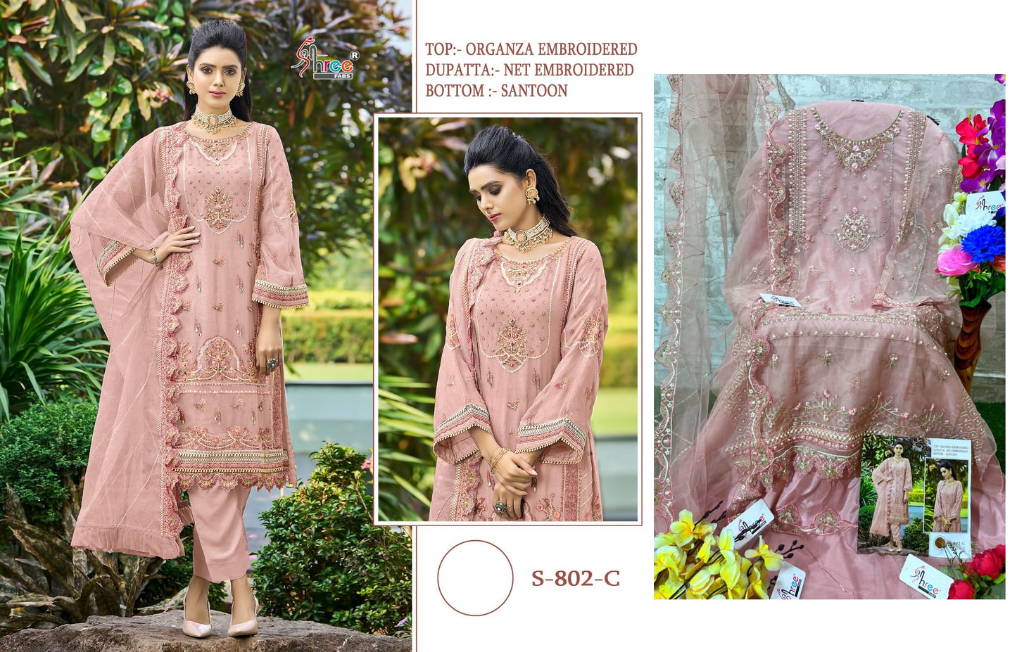 S-802-C Shree Fabs Pakistani Salwar Suits