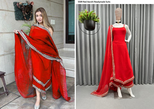 5509 Red Aarohi Readymade Suits