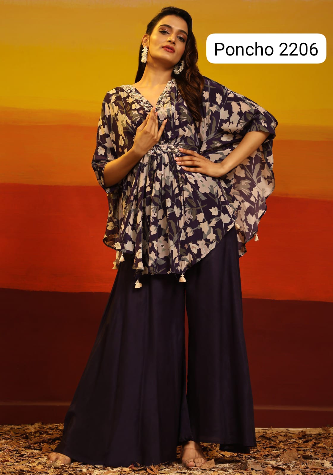 2206 Poncho Jivora Top Bottom Set