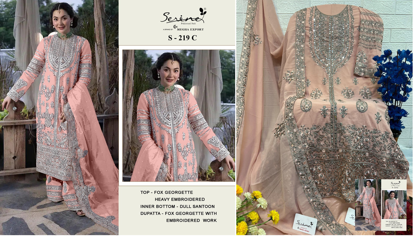 219C Serine Pakistani Salwar Suits