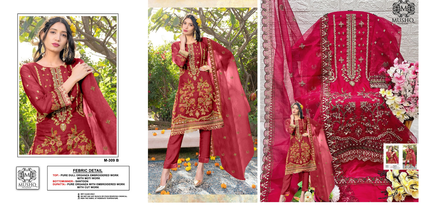 309B Mushq Pakistani Salwar Suits