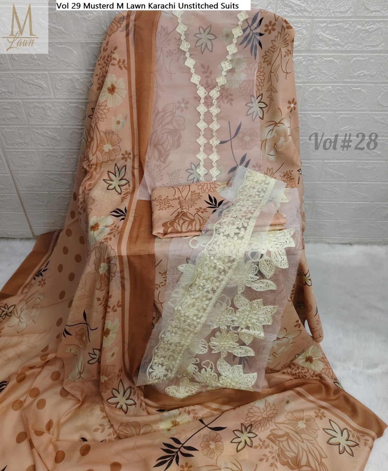 Vol 29 Musterd M Lawn Karachi Unstitched Suits