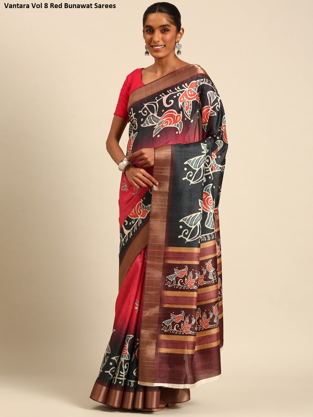 Vantara Vol 8 Red Bunawat Sarees