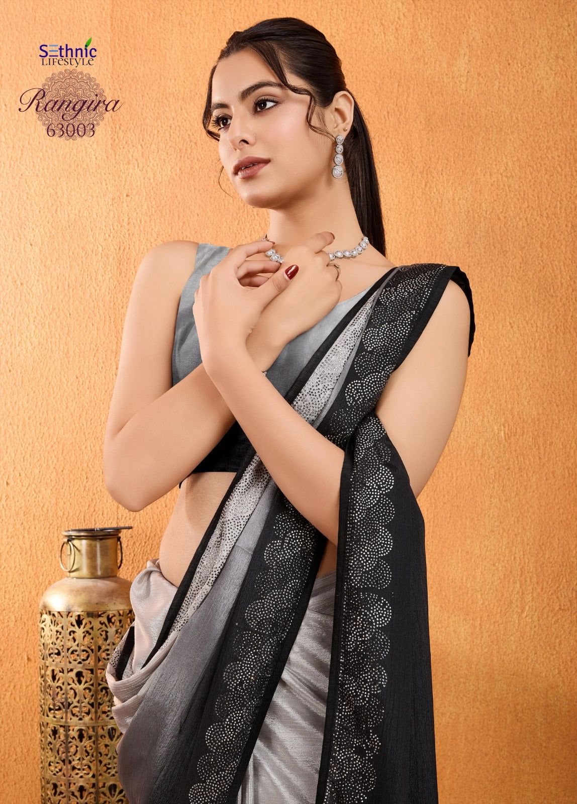 63003 Rangira Sethnic Chinon Sarees