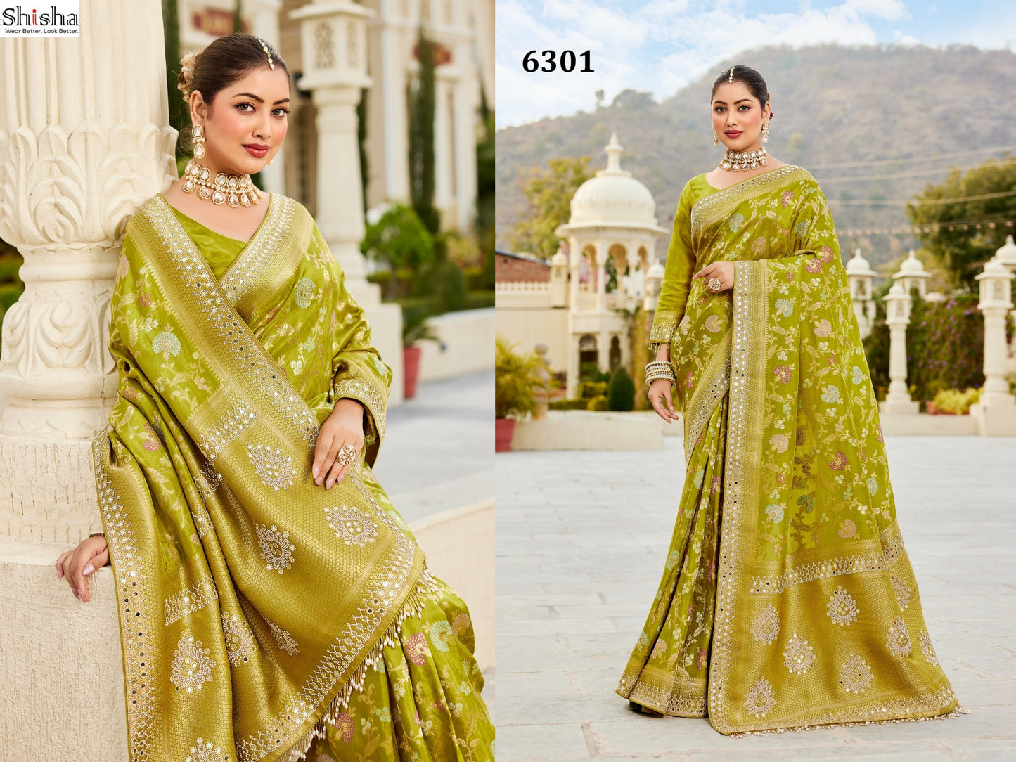 6301 Kum Kum Vol 7 Shisha Russian Silk Sarees