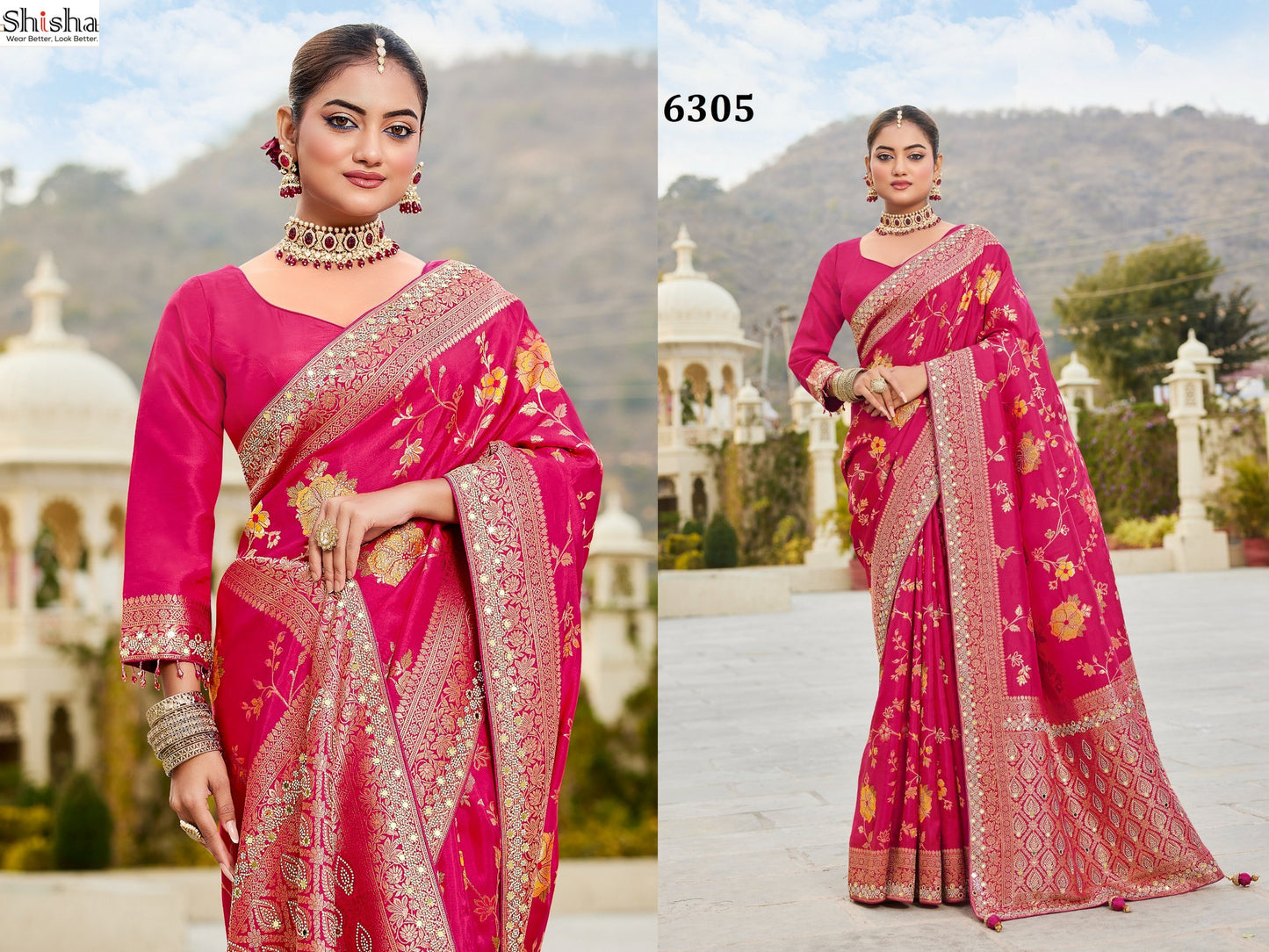 6305 Kum Kum Vol 7 Shisha Russian Silk Sarees