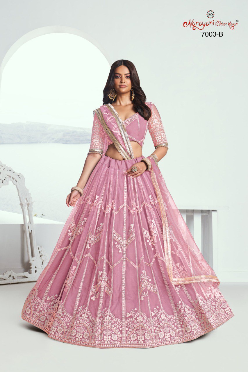 7003B Chandrakala Vol 1 Narayani Fashion House Butterfly Net Lehenga Choli