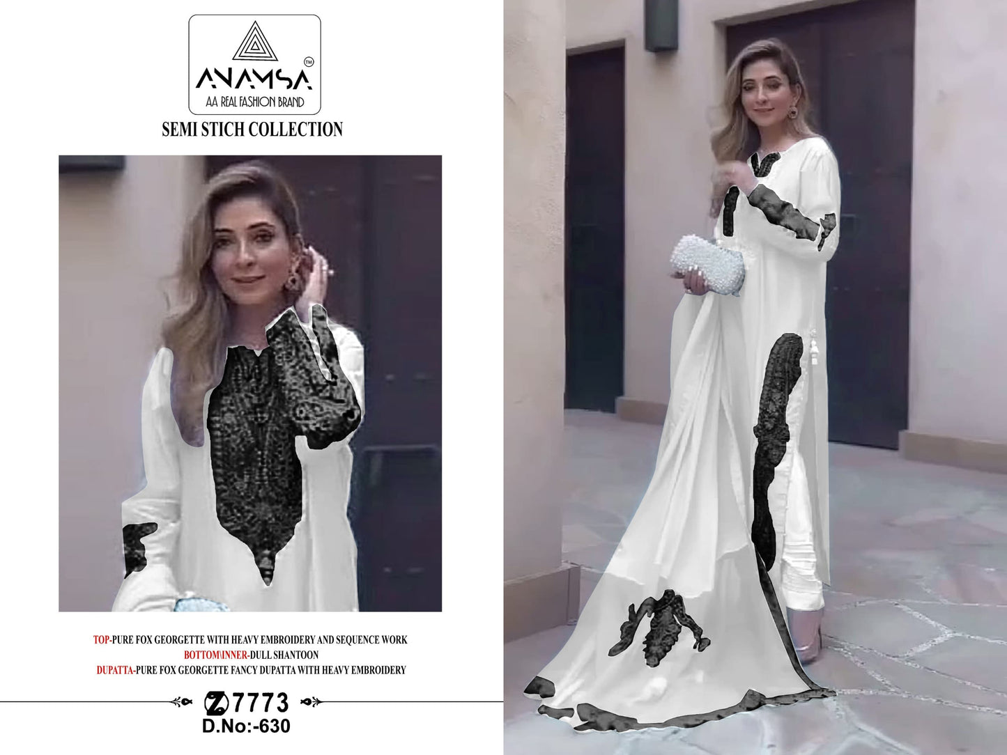 630 Anamsa Patch Pakistani Salwar Suits