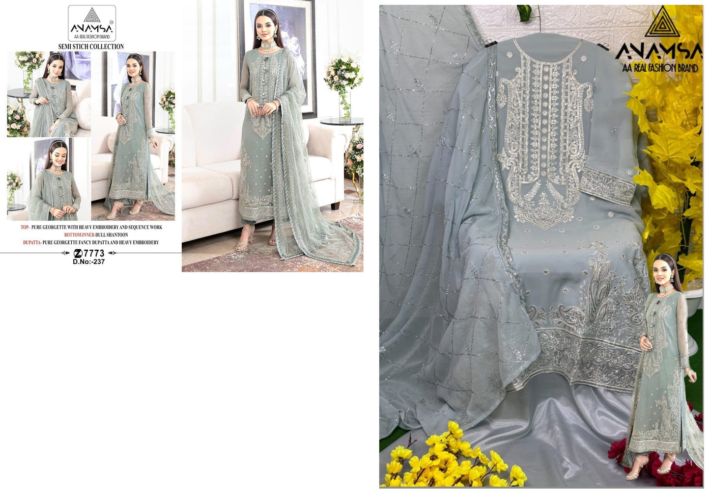 A 237 Anamsa Pakistani Salwar Suits