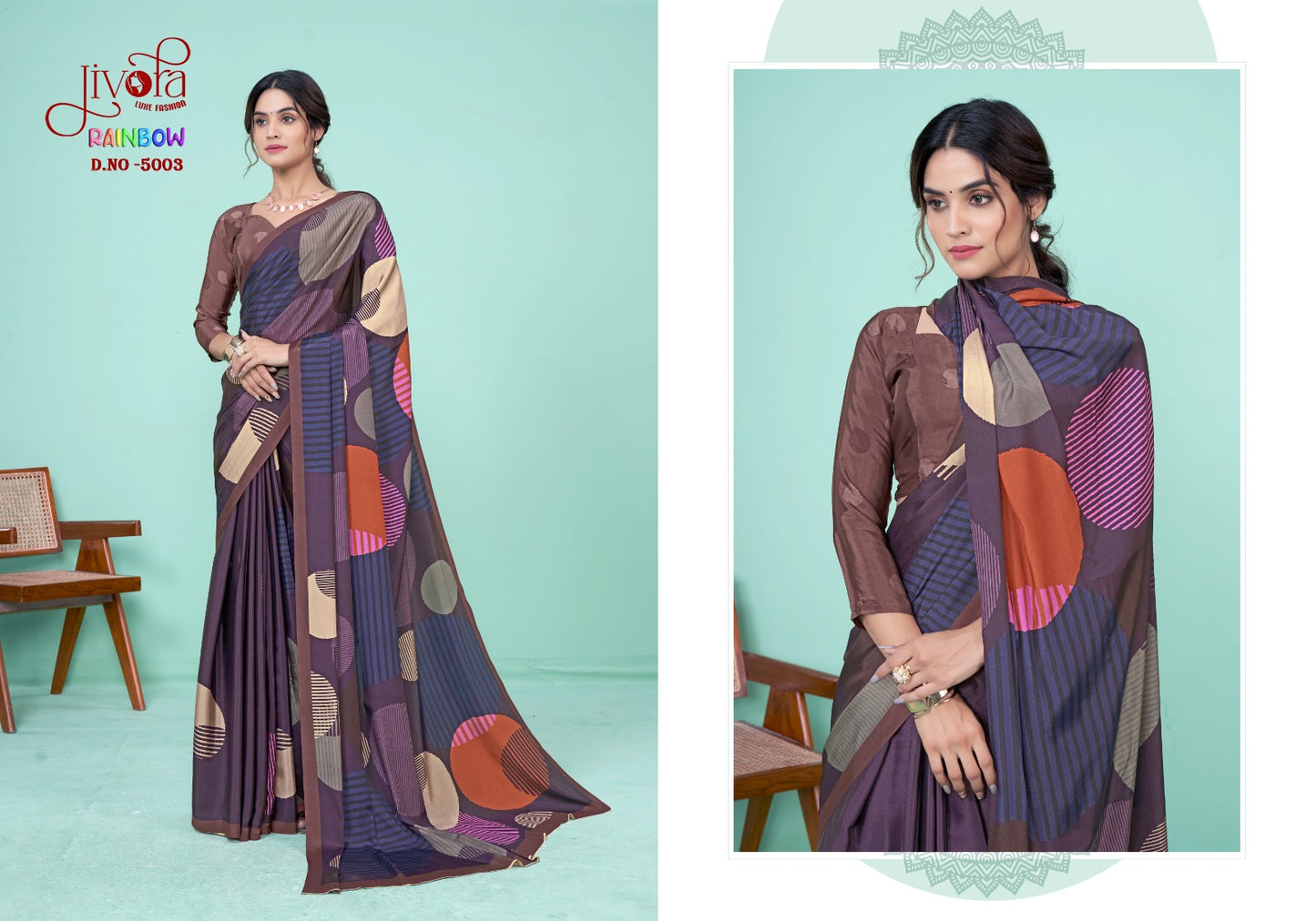 5003 Rainbow Jivora Sarees