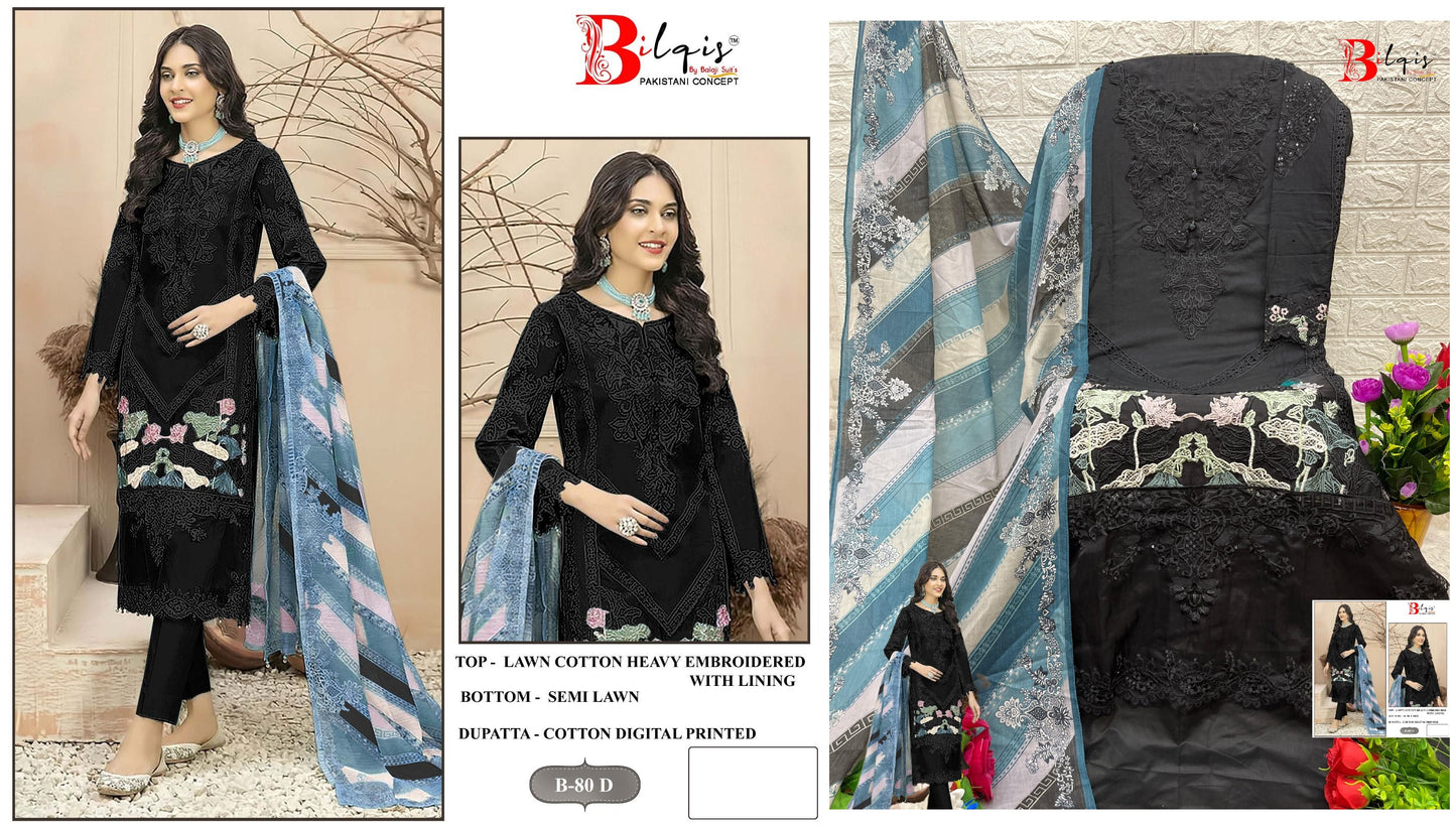B-80D Bilqis Pakistani Salwar Suits