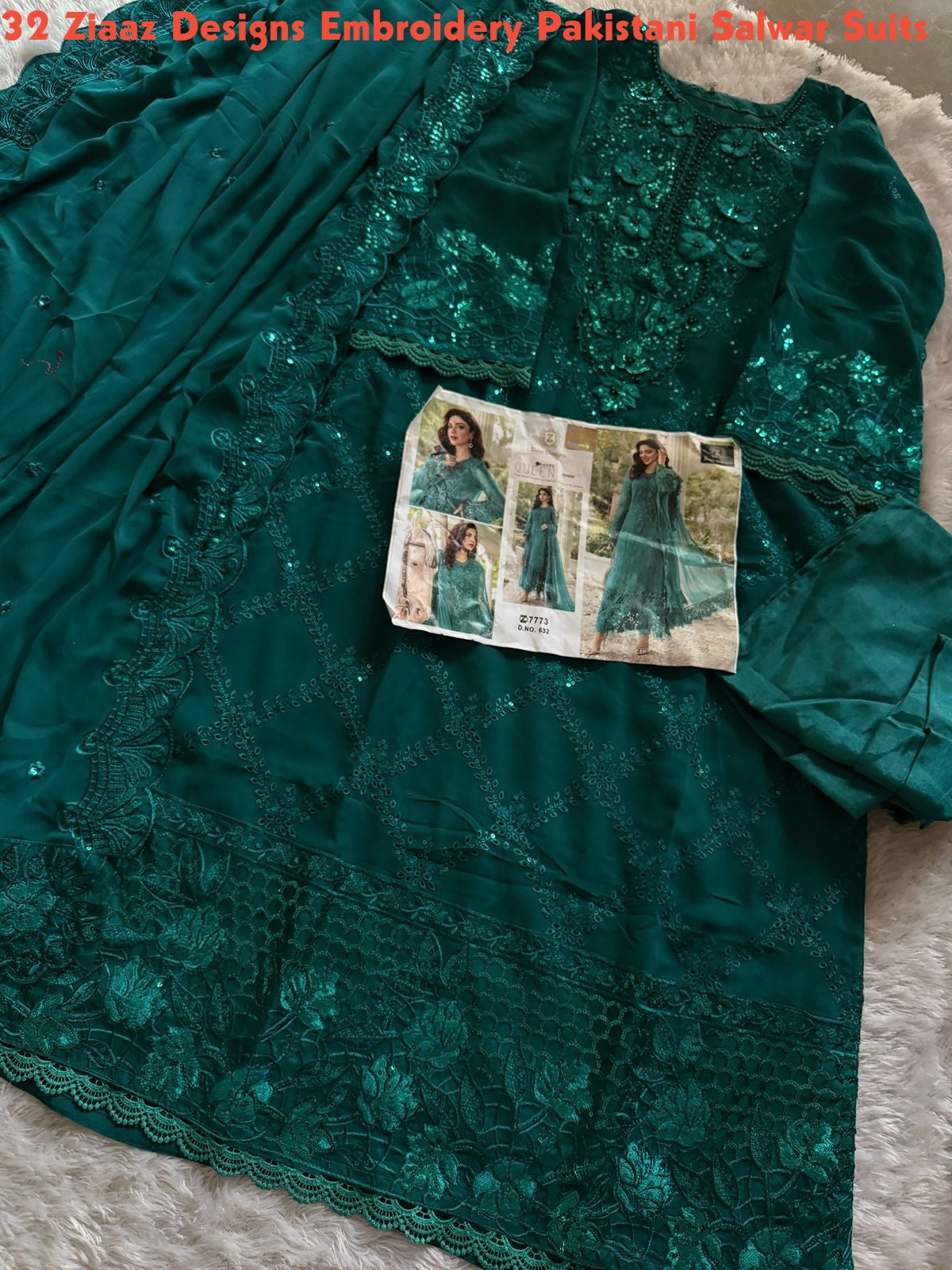632 Ziaaz Designs Embroidery Pakistani Salwar Suits