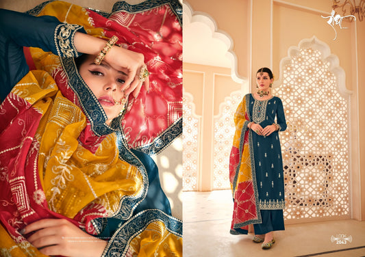 2043 Rainbow Radha Unstitched Suits