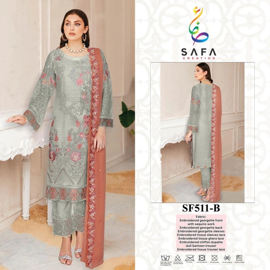 511B Safa Creation Pakistani Readymade Suits