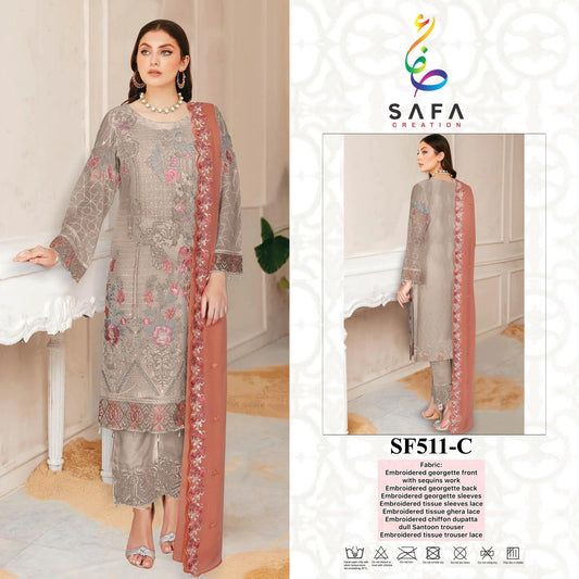 511C Safa Creation Pakistani Readymade Suits