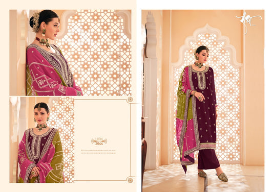 2044 Rainbow Radha Unstitched Suits